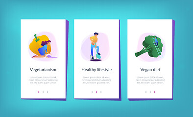 Image showing Healthy lifestyle UI UX app interface template.