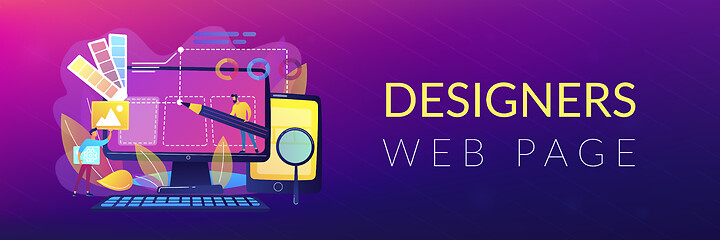 Image showing Web design development header or footer banner