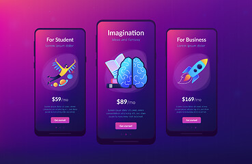 Image showing Imagination, ideas and fantasy app interface template.