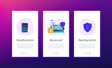 Image showing Security access card app interface template.