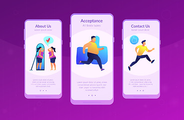 Image showing Body positive app interface template.