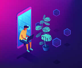 Image showing Digital era concept vector isometric illustration.