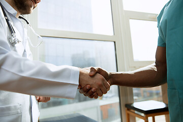 Image showing Deal. Concept of collaboration in medicine.
