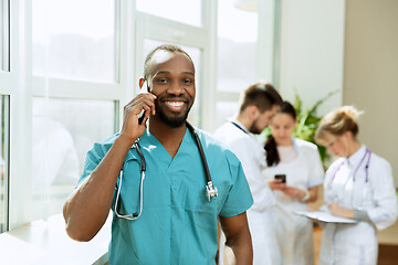 Image showing Healthcare people group. Professional doctors working in hospital office or clinic