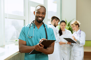 Image showing Healthcare people group. Professional doctors working in hospital office or clinic