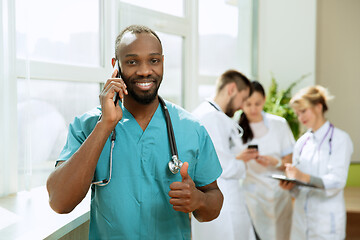 Image showing Healthcare people group. Professional doctors working in hospital office or clinic