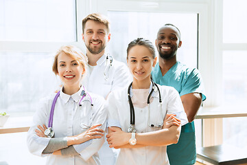 Image showing Healthcare people group. Professional doctors working in hospital office or clinic