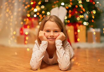 Image showing smiling girl at christmas home