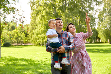 Image showing happy family at summer park