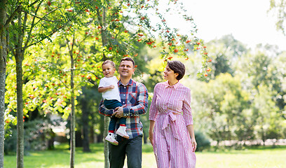 Image showing happy family at summer park