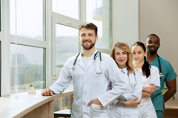 Image showing Healthcare people group. Professional doctors working in hospital office or clinic