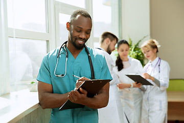 Image showing Healthcare people group. Professional doctors working in hospital office or clinic