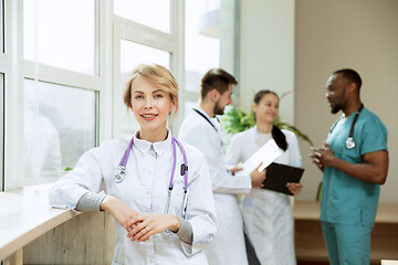 Image showing Healthcare people group. Professional doctors working in hospital office or clinic