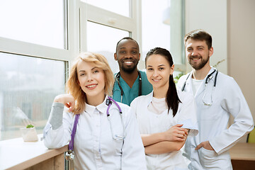 Image showing Healthcare people group. Professional doctors working in hospital office or clinic