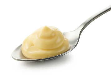 Image showing spoon of mayonnaise