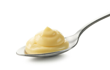 Image showing spoon of mayonnaise