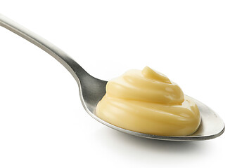 Image showing spoon of mayonnaise