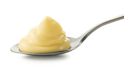 Image showing spoon of mayonnaise