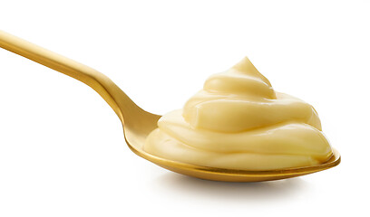 Image showing spoon of mayonnaise