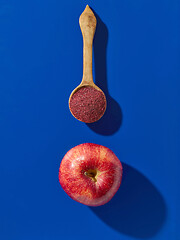 Image showing fruit powder in wooden spoon