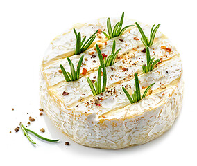 Image showing fresh whole brie cheese