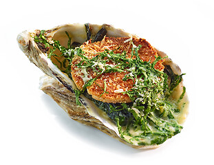 Image showing baked oyster isolated