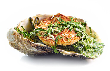 Image showing baked oyster isolated