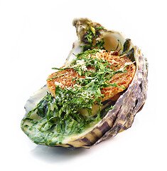 Image showing baked oyster isolated