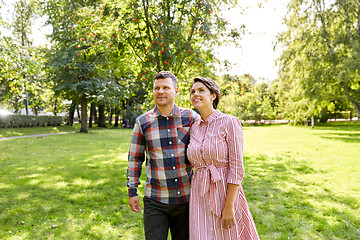 Image showing happy couple in summer park