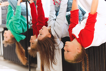 Image showing The kids at dance school. Ballet, hiphop, street, funky and modern dancers