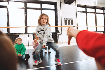 Image showing The kids at dance school. Ballet, hiphop, street, funky and modern dancers