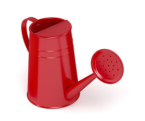 Image showing Red watering can