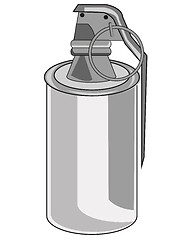 Image showing Grenade with gas on white background is insulated