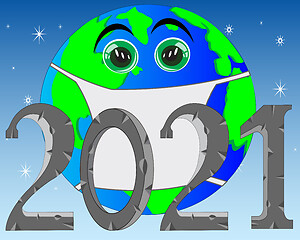 Image showing New year background approaching holiday new Year