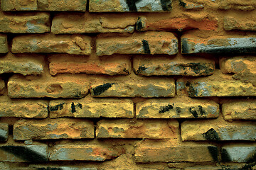 Image showing Rough weathered brick wall background texture