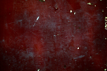 Image showing Old dark red rusty metal panel background texture