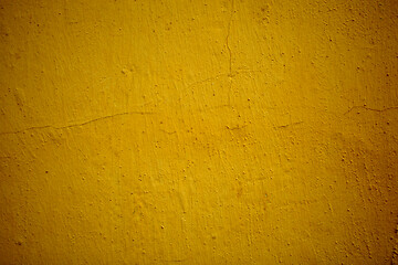 Image showing Old grungy ochre colored wall background texture