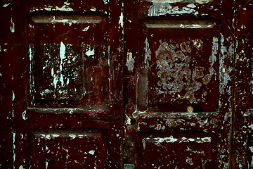 Image showing Background texture of an old wooden door