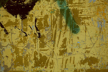 Image showing Dark grunge damaged wall background texture