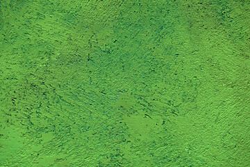 Image showing Painted green wall background texture