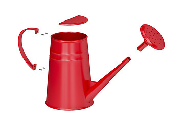 Image showing Disassembled watering can