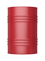 Image showing Red oil barrel
