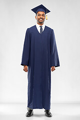 Image showing graduate student in mortar board and bachelor gown