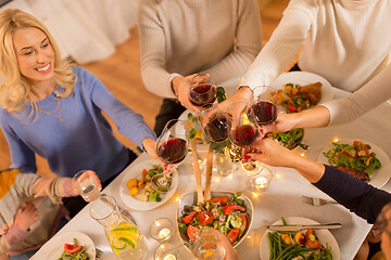 Image showing happy family having dinner party at home