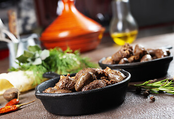 Image showing fried chicken hearts