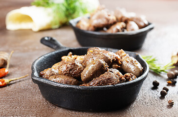 Image showing fried chicken hearts