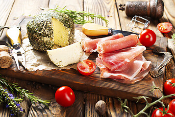 Image showing italian antipasto