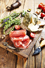 Image showing italian antipasto