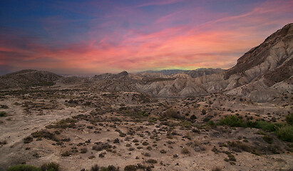 Image showing Dramatic sky and amaizing mountains