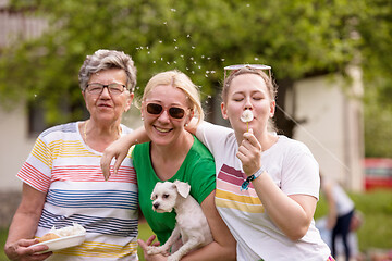 Image showing Portrait of grandmother with daughter and granddaughter